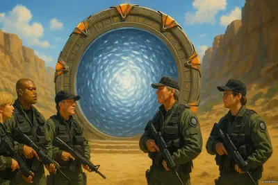 «Звёздные врата: SG-1», сезон 1, серия 1 — «Дети богов. Часть 1» Первая часть пилота кончается на крючке — врата зовут