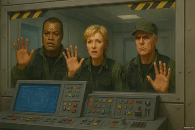 «Звёздные врата: SG-1», сезон 8, серия 3 - «Карантин» взгляд за стекло